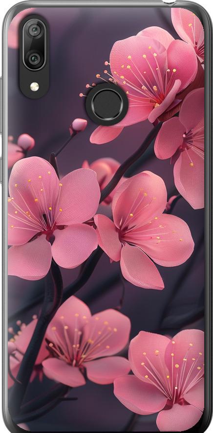 Чехол на Huawei Y7 2019 Пурпурная сакура (6075u-1638-42517)