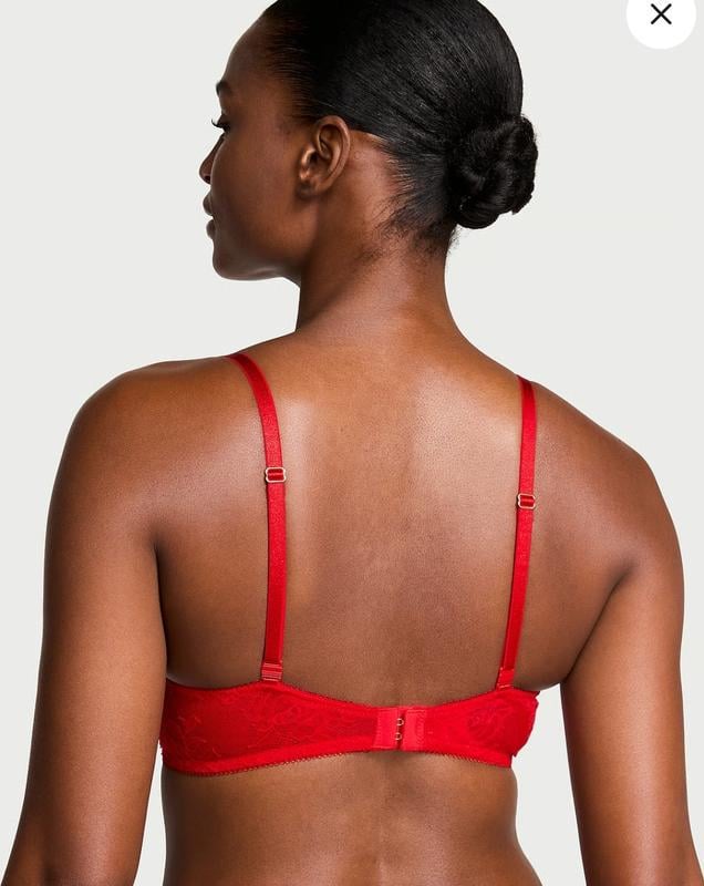 Бюстгальтер Victoria's Secret с кружевом и пуш-ап эффектом 80C Красный (26939899) - фото 3 Бюстгальтер Victoria's Secret с кружевом и пуш-ап эффектом 80C Красный (26939899) - фото 3