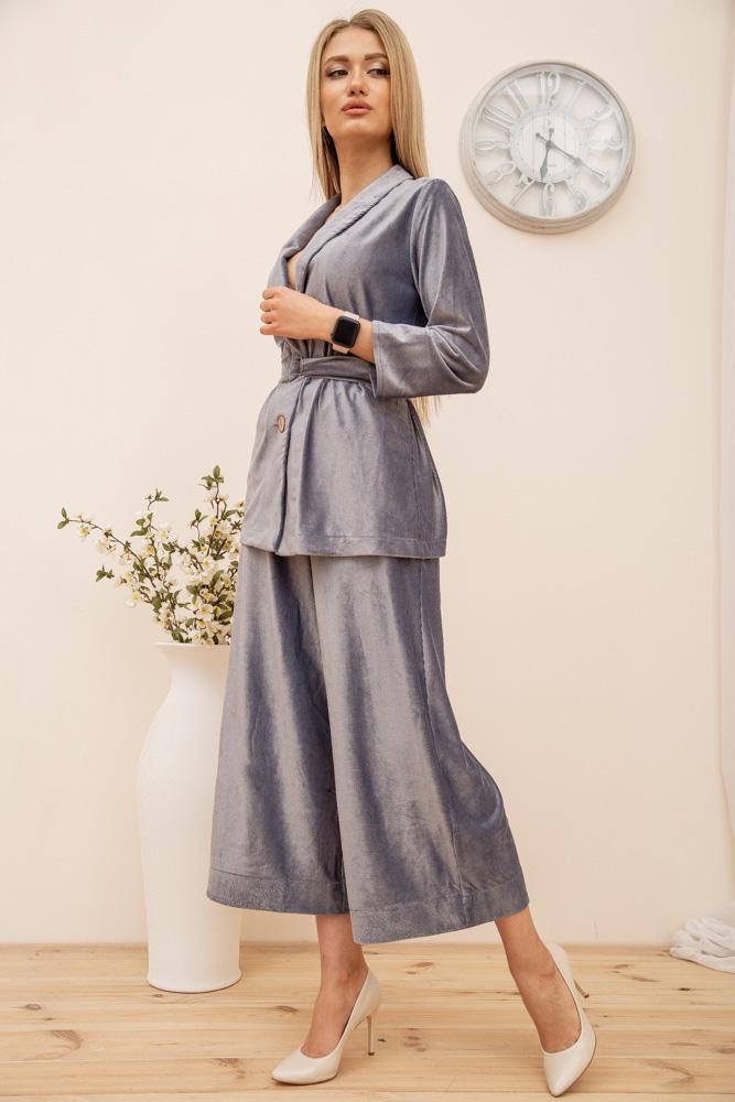 Пиджак женский велюровый Kamomile 115R363-17 р. 36-38 Серый - фото 2 Пиджак женский велюровый Kamomile 115R363-17 р. 36-38 Серый - фото 2