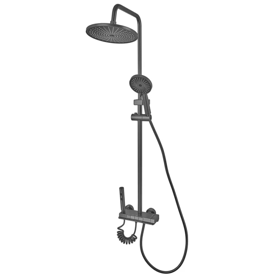 Душевая колонна с кнопочным переключателем Champion PBD-009-J из алюминия Graphite (CH6550) Душевая колонна с кнопочным переключателем Champion PBD-009-J из алюминия Graphite (CH6550)