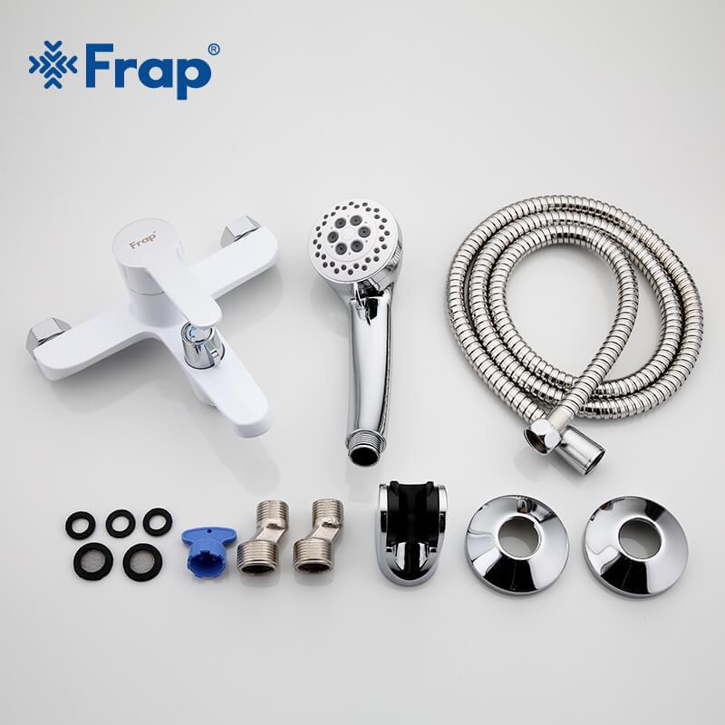 Змішувач для ванни Frap H41 F3241 Білий/Хром - фото 6 Змішувач для ванни Frap H41 F3241 Білий/Хром - фото 6