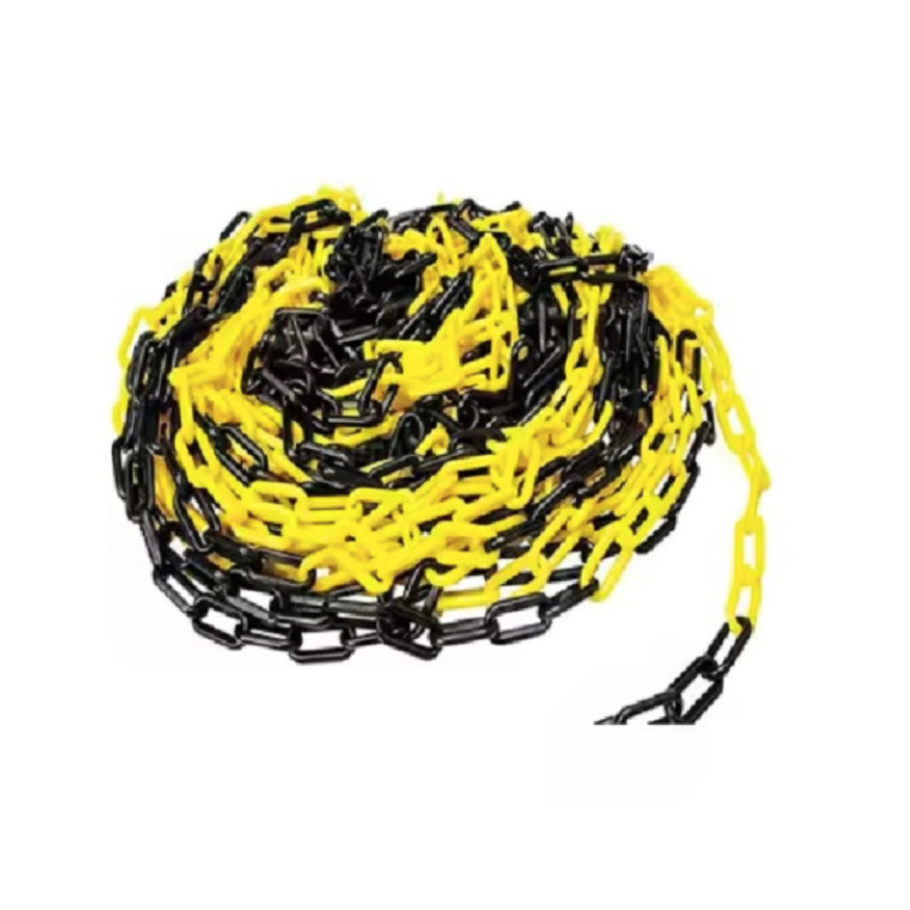 Ланцюг декоративний пластиковий 6 мм 25 м Жовто-чорний (Б408) - фото 3 Ланцюг декоративний пластиковий 6 мм 25 м Жовто-чорний (Б408) - фото 3