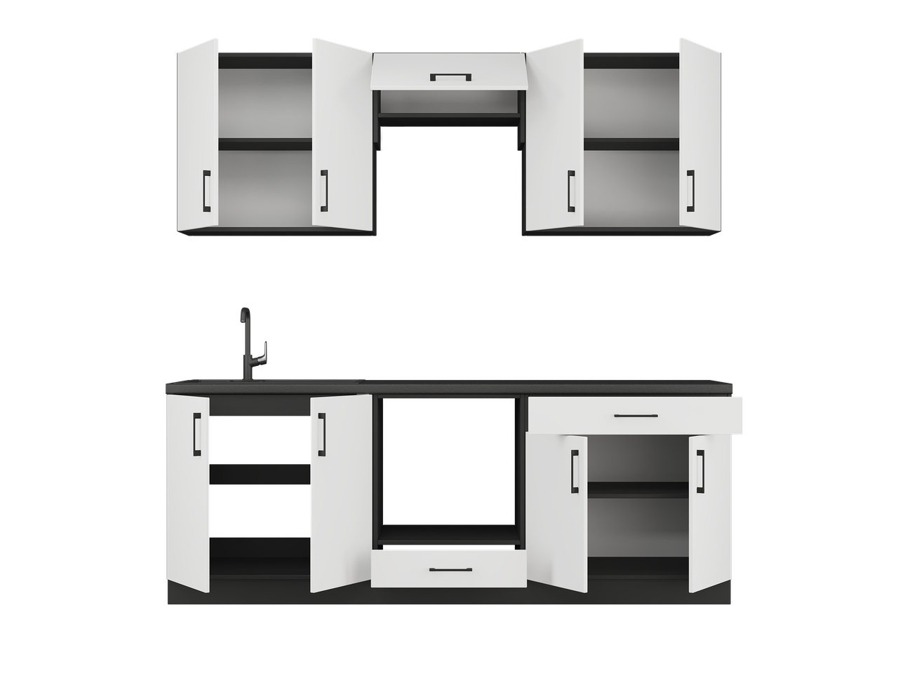 Комплект кухні К-8 Еверест Оптіма без стільниці 2,2 м Білий (ЕК-26036) - фото 2