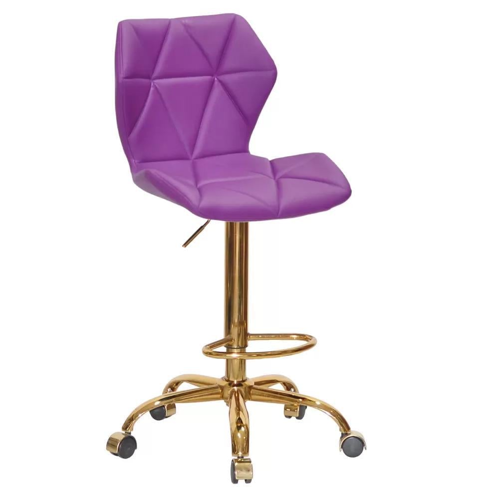 Стул TECHNO OFFICE HIGH GOLD экокожа Пурпурный (900485)