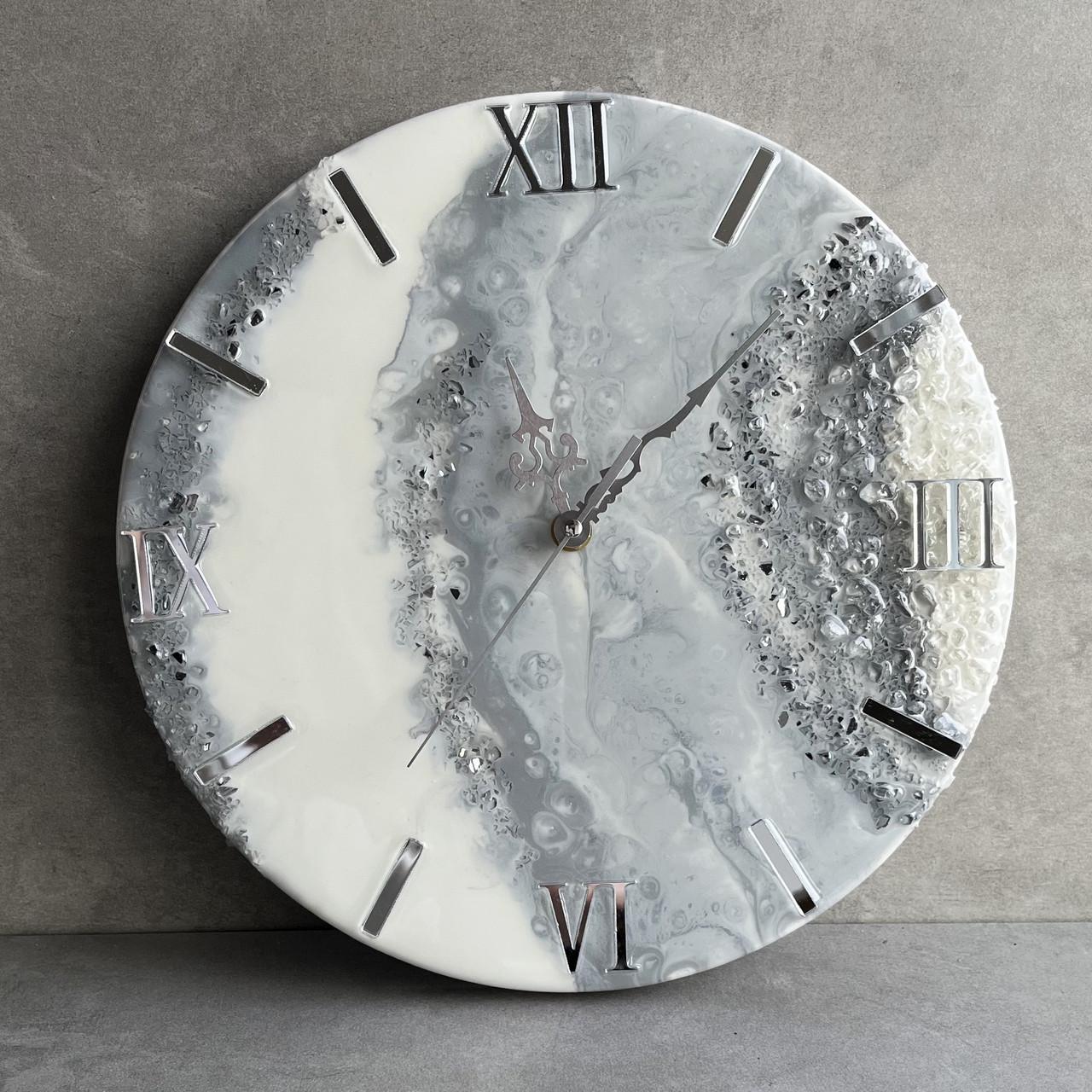 Часы настенные круглые из эпоксидной смолы EPOXY M111 75x75 см