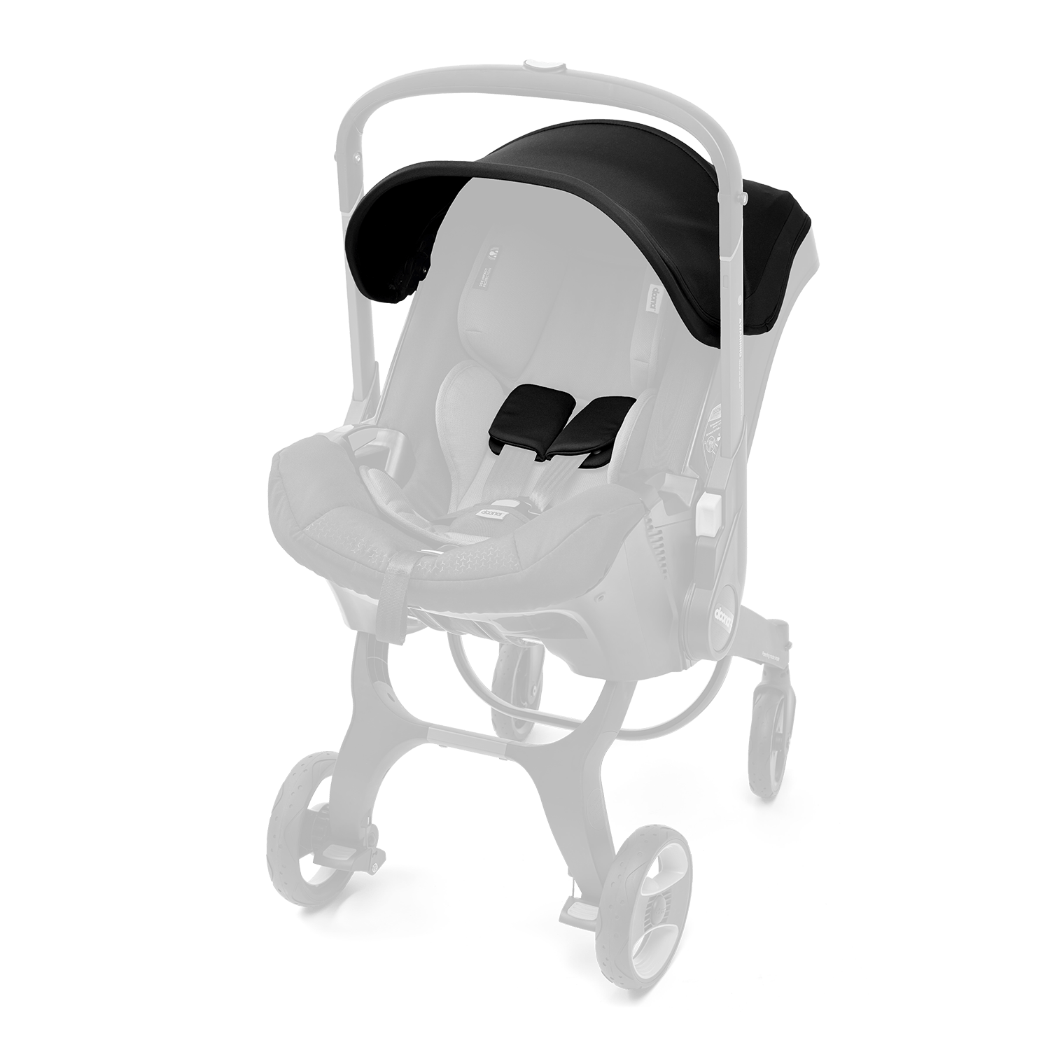 Капюшон та плечики Doona Canopy & Shoulder Pads-Set-Nitro Black - фото 1 Капюшон та плечики Doona Canopy & Shoulder Pads-Set-Nitro Black - фото 1