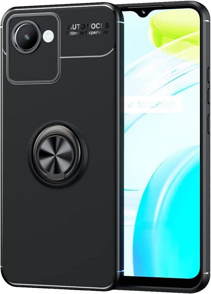Чехол с кольцом Realme C30 Autofocus Black (30762-2B)