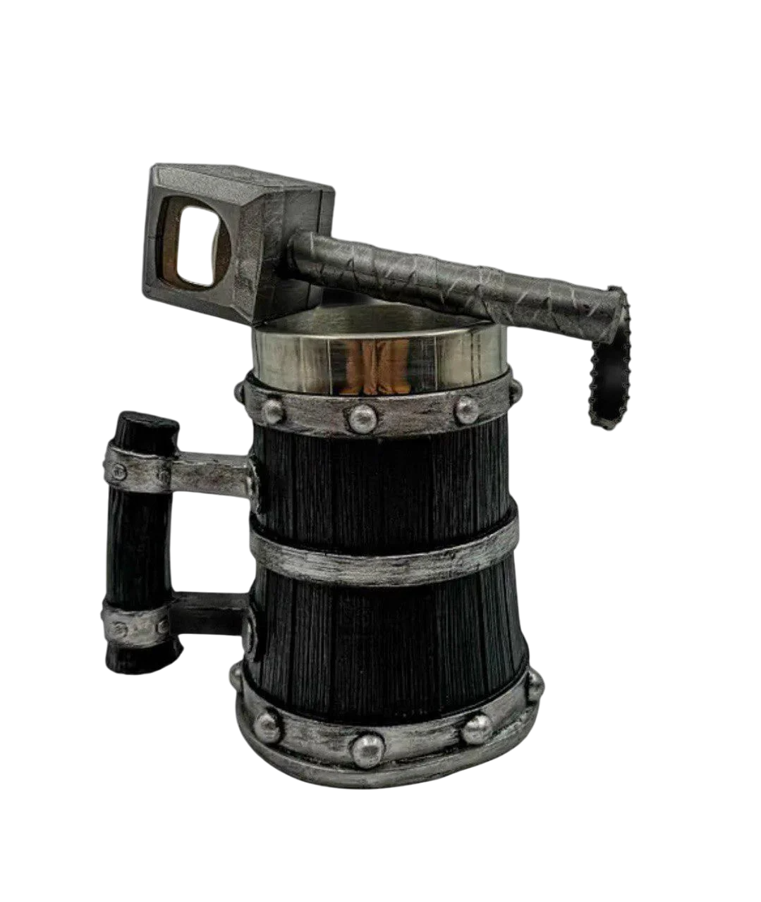 Кружка-бочка Мельника с открывалкой молот Тора 500 мл