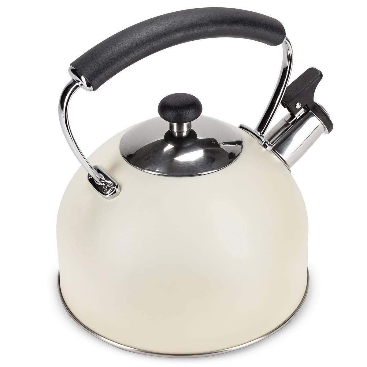 Чайник зі свистком та нейлоновою ручкою Ofenbach KM-100325 з нержавіючої сталі 2,2 л Білий (150-84-100325) - фото 6 Чайник зі свистком та нейлоновою ручкою Ofenbach KM-100325 з нержавіючої сталі 2,2 л Білий (150-84-100325) - фото 6