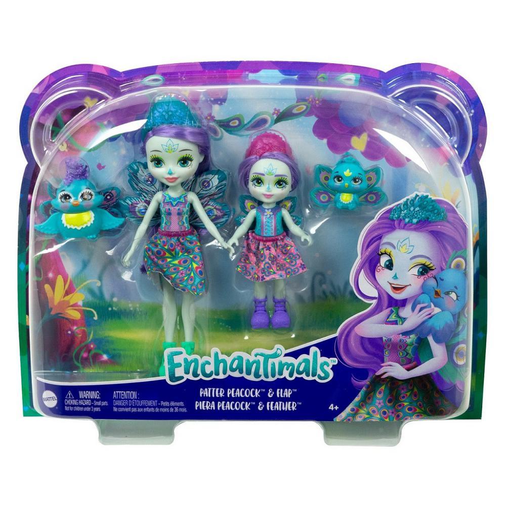 Лялька Пава Петтер Enchantimals з молодшою сестричкою (HCF83)