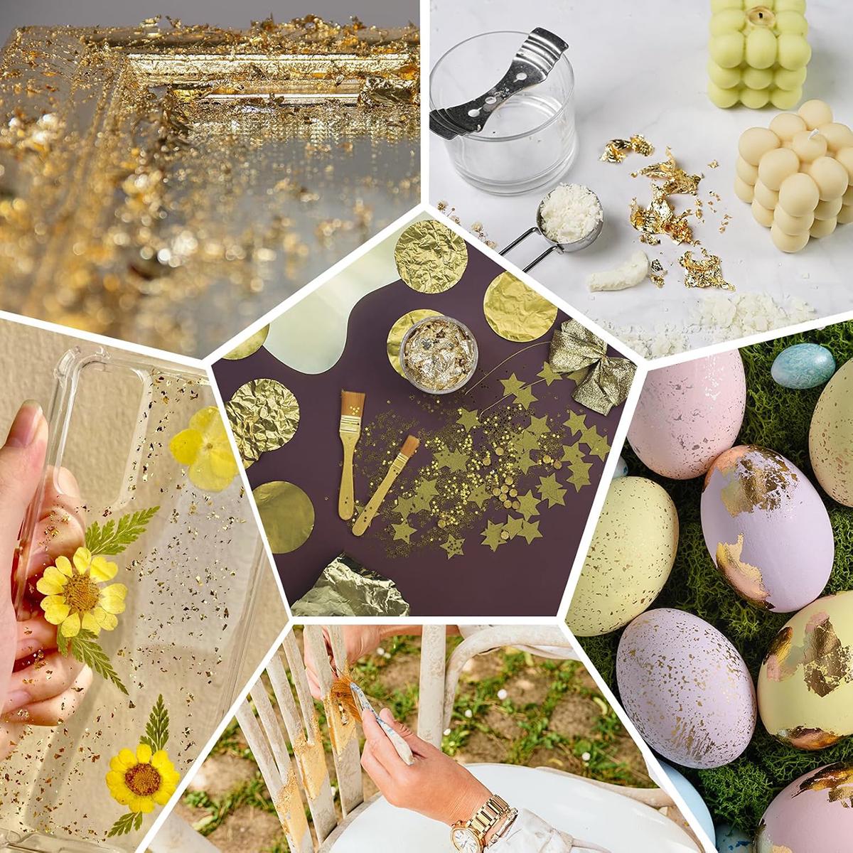 Поталь у пластівцях для декорування 15 г Золотий (Flake-15-G) - фото 5 Поталь у пластівцях для декорування 15 г Золотий (Flake-15-G) - фото 5