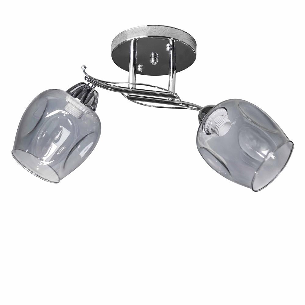 Люстра стельова Light House SH-19366/2 CR 420х150х230 мм Хром/Сірий