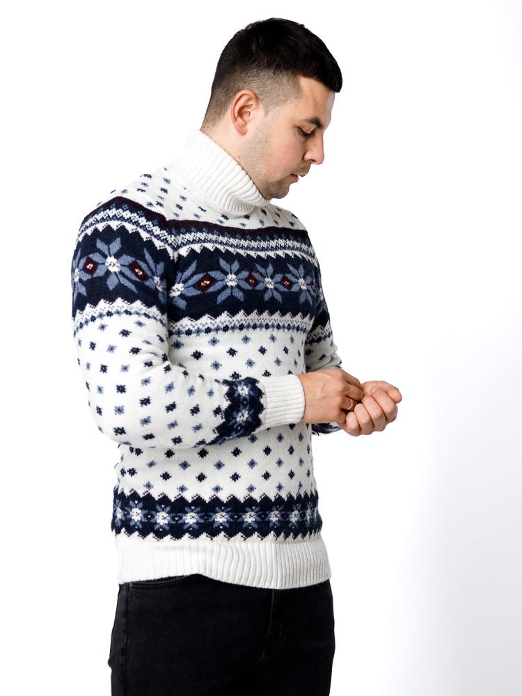 Свитер мужской ЦБ-00233273 р. 46 Молочный (SKT000941142) - фото 3 Свитер мужской ЦБ-00233273 р. 46 Молочный (SKT000941142) - фото 3