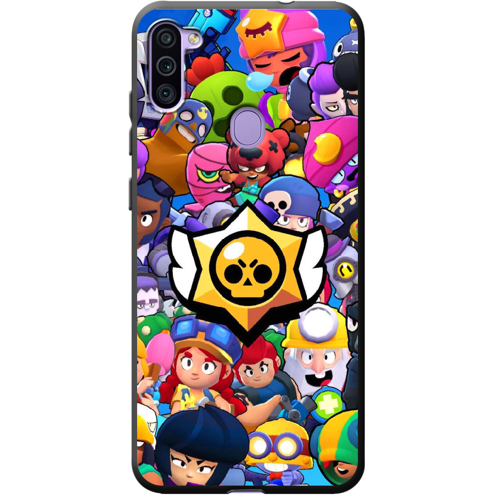 Чехол Boxface Samsung A115 Galaxy A11 Brawl Stars Черный силикон (39628-up2389-40216)