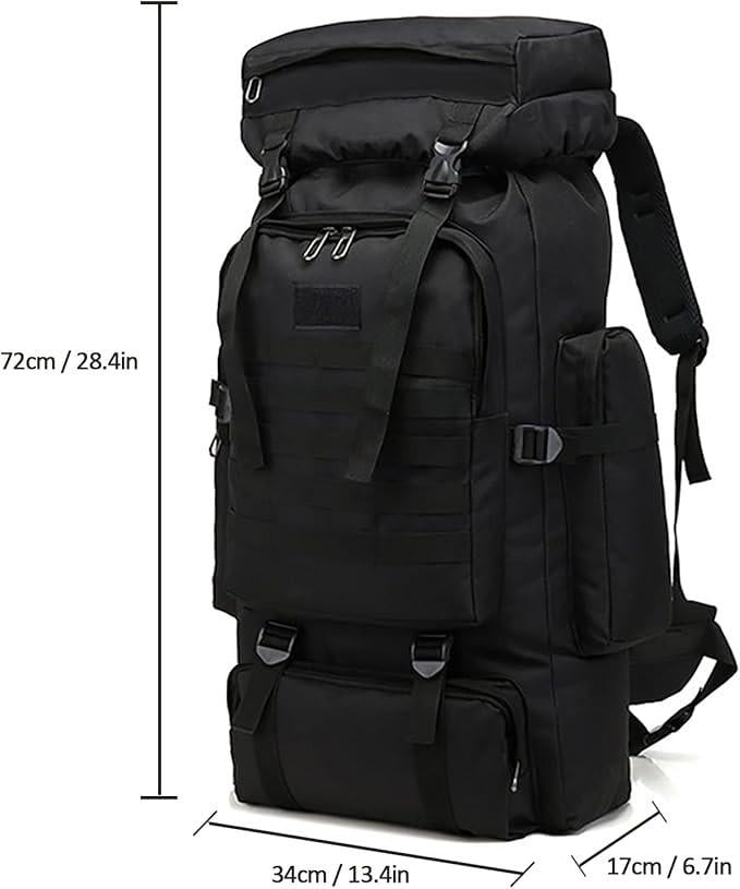 Рюкзак військовий водонепроникний 70-80 л Чорний (id_96786) - фото 8 Рюкзак військовий водонепроникний 70-80 л Чорний (id_96786) - фото 8