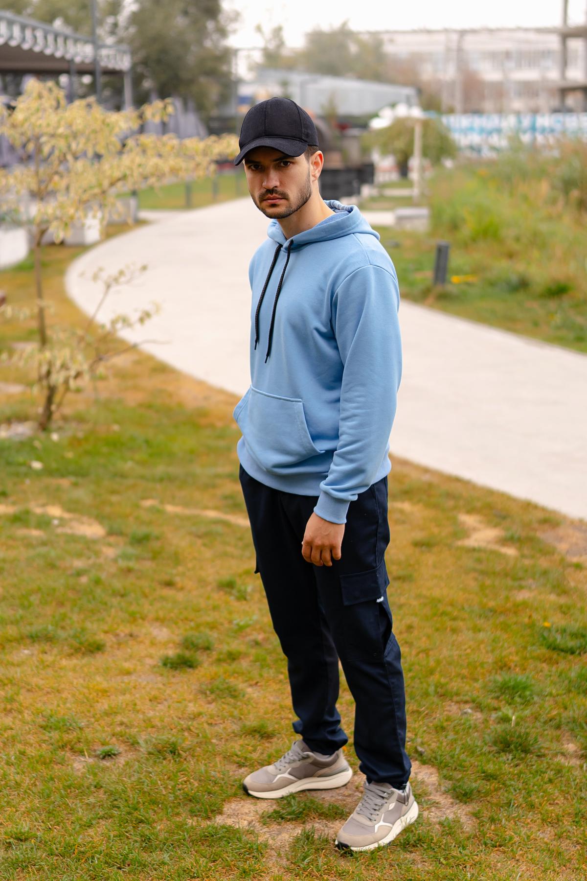 Худи мужское Explore с капюшоном S Голубой (1334985813/2/1) - фото 5 Худи мужское Explore с капюшоном S Голубой (1334985813/2/1) - фото 5