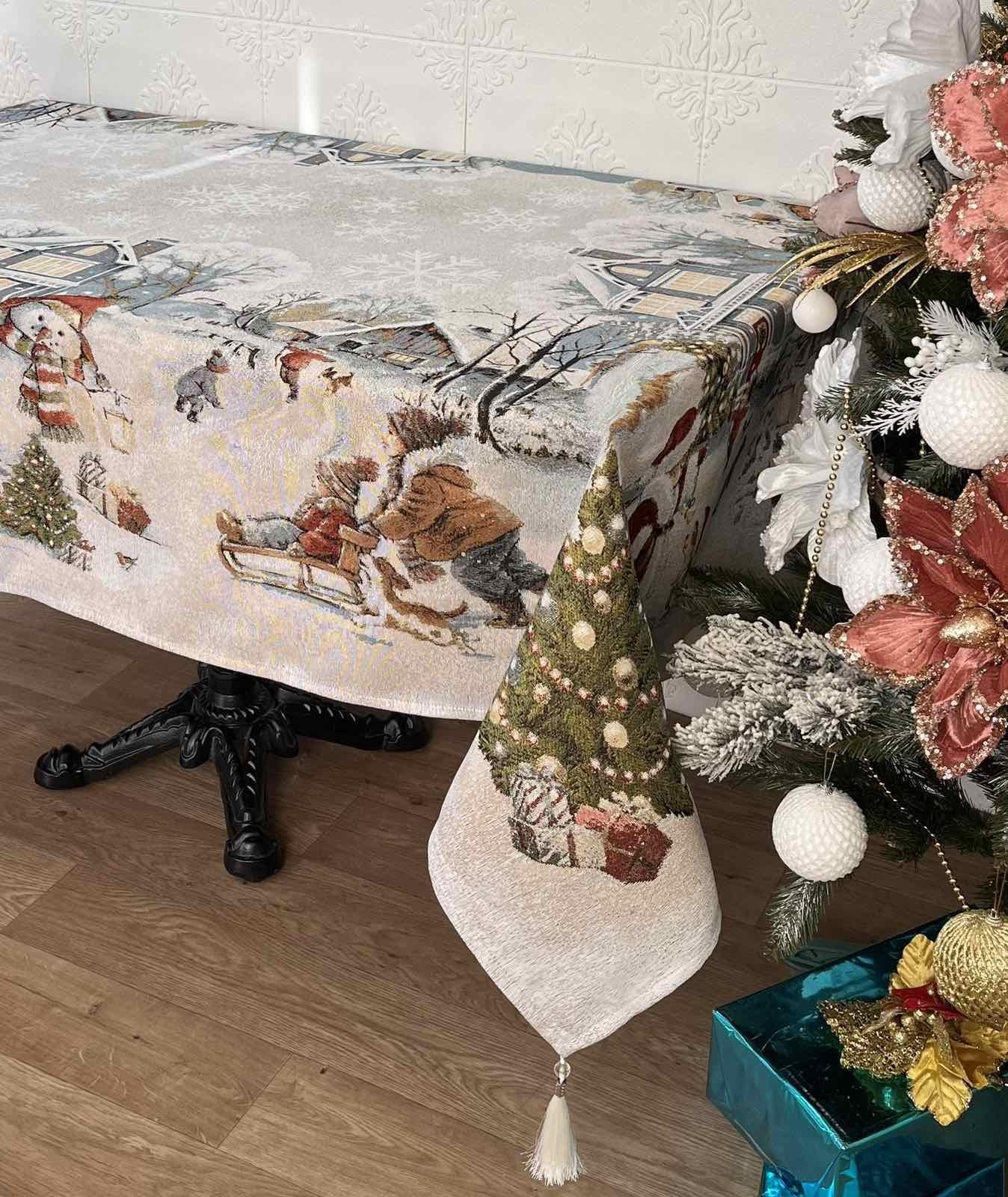 Скатертина новорічна Sagol YT-12 160x300 см (CN30486)