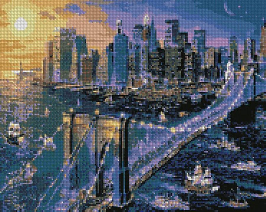 Алмазная мозаика Идейка Большое яблоко 40x50 см (AMO7053)