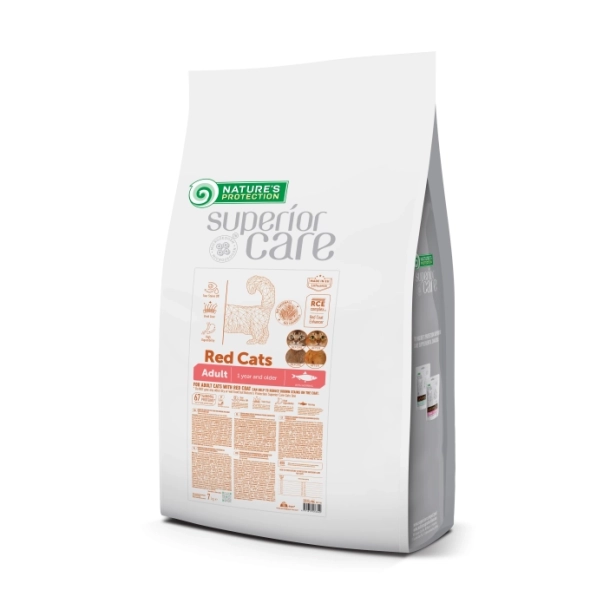 Корм сухий беззерновий Superior Care Red Cats з оселедцем для дорослих котів усіх порід із рудим і коричневим забарвленням шерсті (NPSC47634)