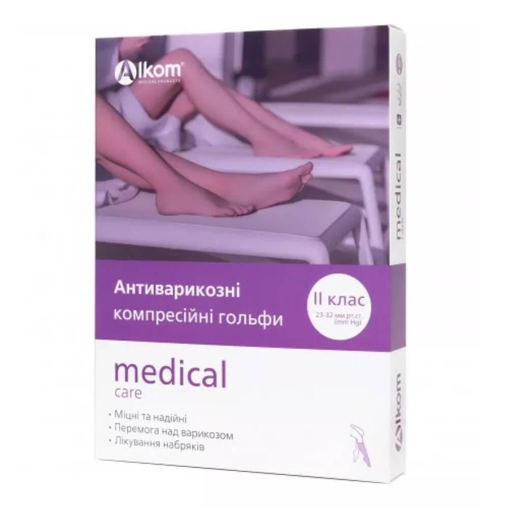 Гольфы компрессионные Алком 00112-1 2 класс 23-32 мм рт.ст. закрытый носок черный (31163485)