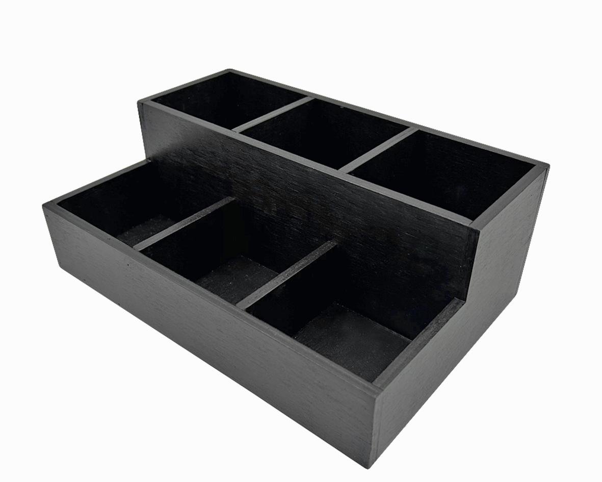 Барный органайзер для чая МДФ 24х16х9 см Black (БАР 010)