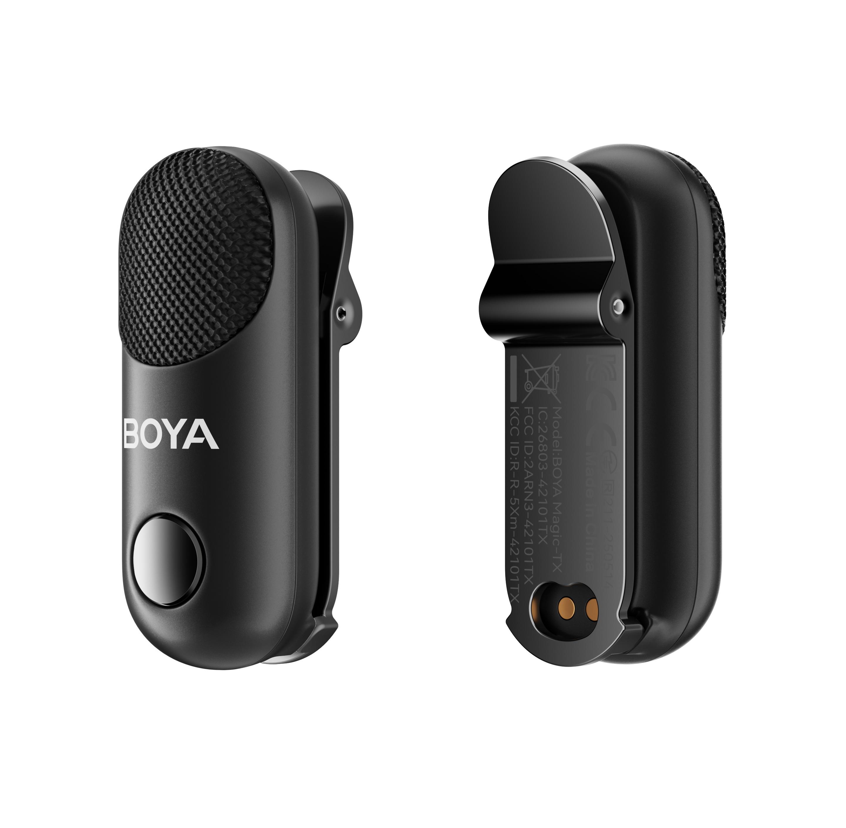 Микрофон-стик петличный для интервью Boya MAGIC-05 USB Type-C и петличная система на 2 микрофона с зарядным кейсом (50047) - фото 9