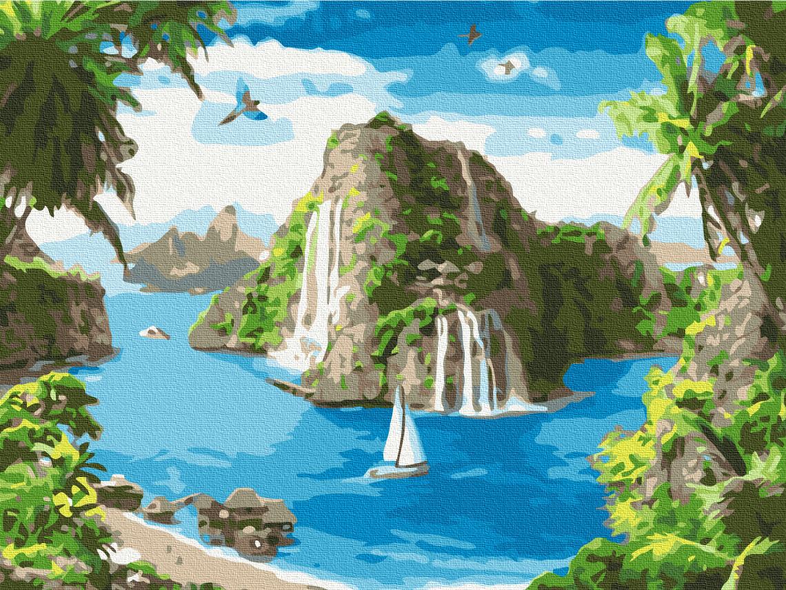 Картина по номерам Brushme Тропическая гавань 30x40 см (RBS34675)