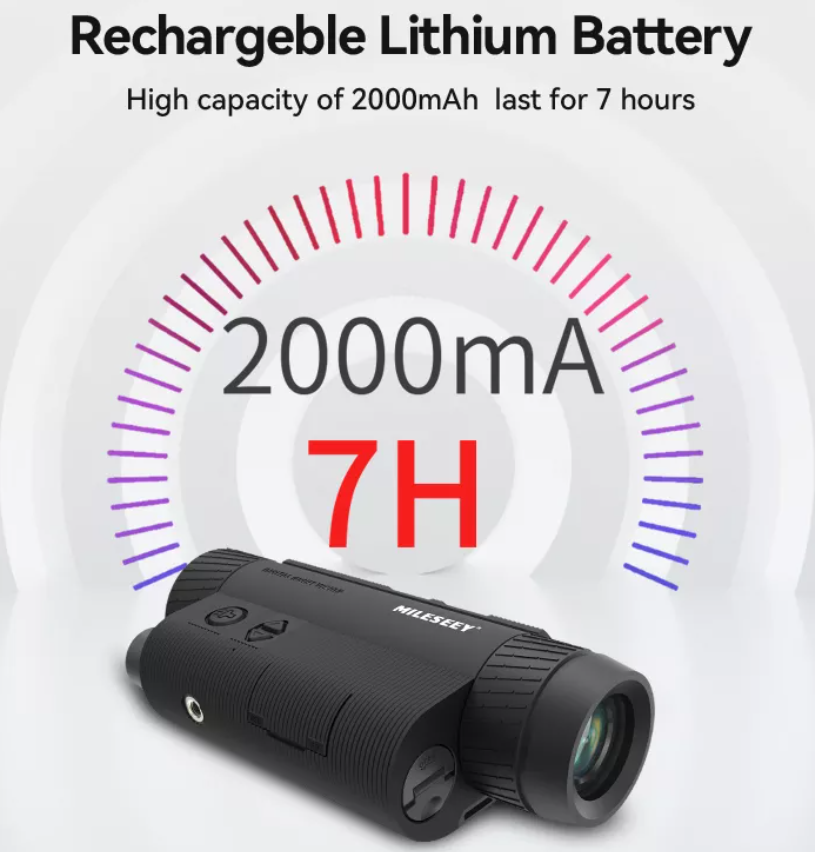 Цифровой прибор ночного видения монокль Mileseey NV20 5-х кратный zoom с функцией записи для охотников и рыбаков Черный (345671455) - фото 7 Цифровой прибор ночного видения монокль Mileseey NV20 5-х кратный zoom с функцией записи для охотников и рыбаков Черный (345671455) - фото 7