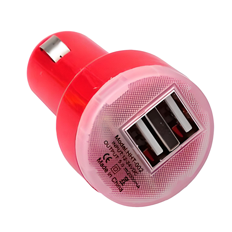 ᐉ Зарядка автомобильная 2 USB 2,1 А 1 A Красный