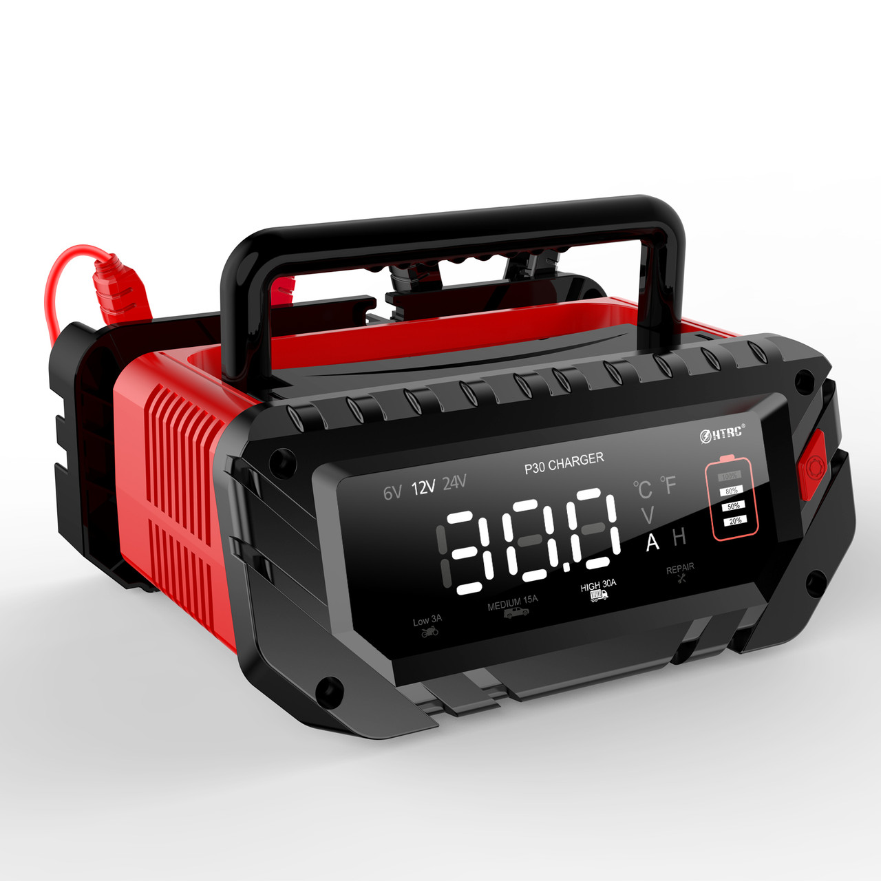 Зарядное устройство автоматическое HTRC P30 12V 30 A/24V 16 A для кислотных/гелевых/AGM/LiFePO4 АКБ (000959)
