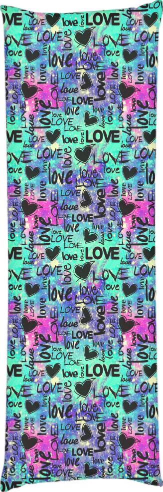 Подушка дакимакура Love 40x100 см (13545711)