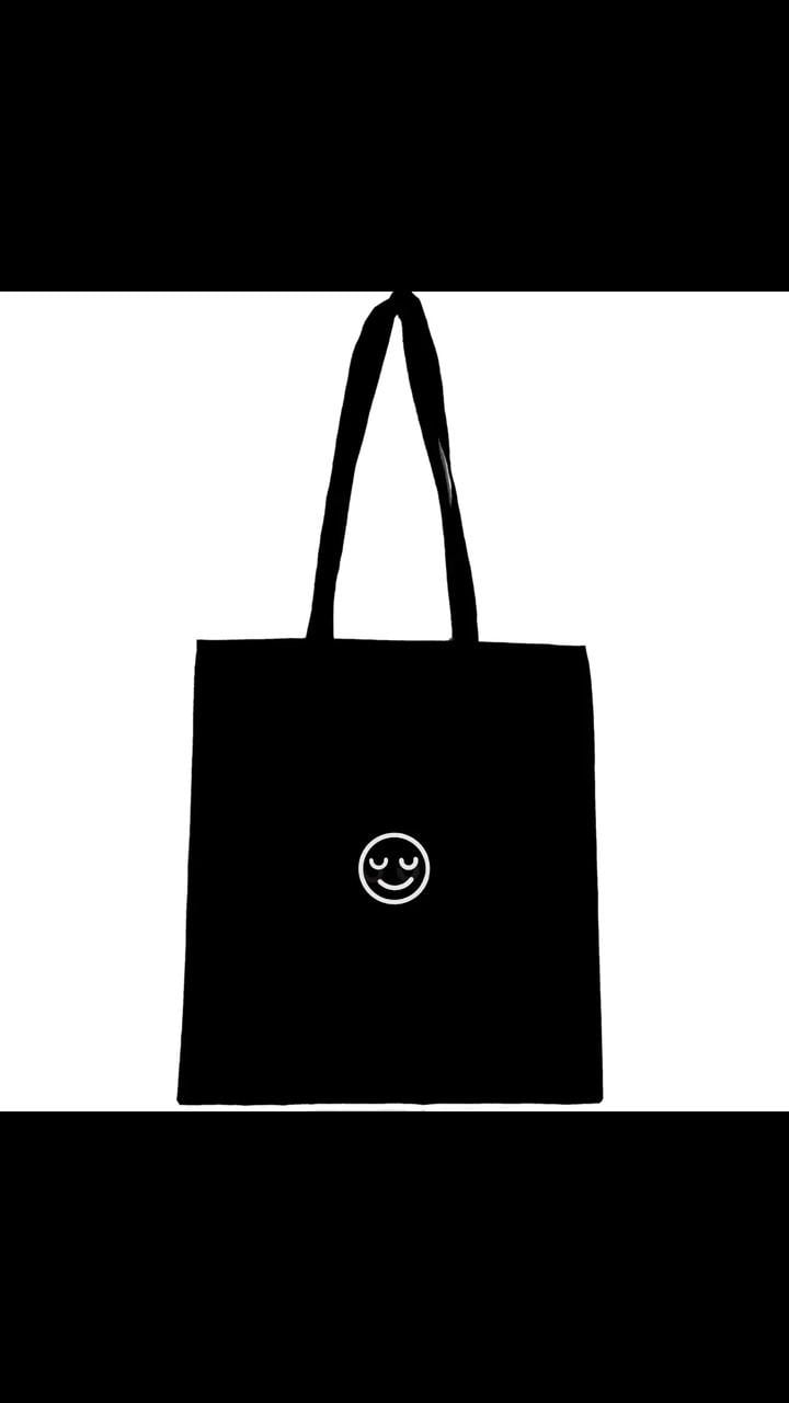 Еко-сумка з принтом смайлик (841)