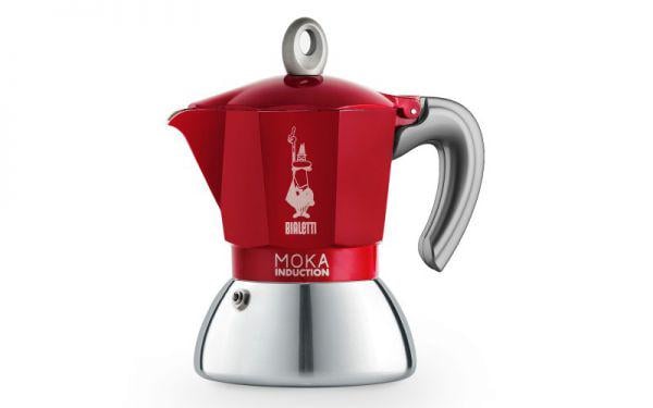 Гейзерна кавоварка Bialetti New Moka для індукційних плит на 2 порції Червоний (0006942)