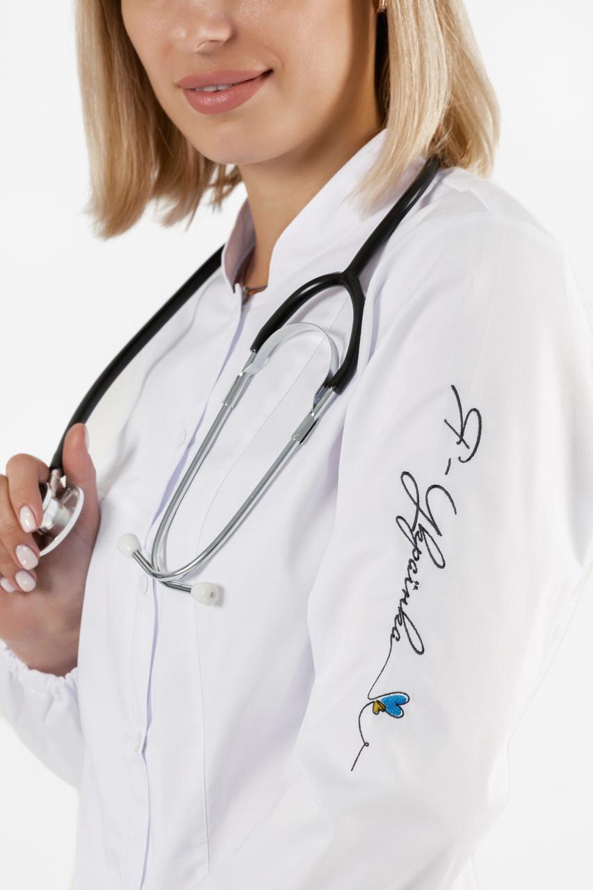 Халат TopLine Вірджинія з вишивкою довгий рукав р. 44 Білий (11934-01-(44)вишивка) - фото 6 Халат TopLine Вірджинія з вишивкою довгий рукав р. 44 Білий (11934-01-(44)вишивка) - фото 6