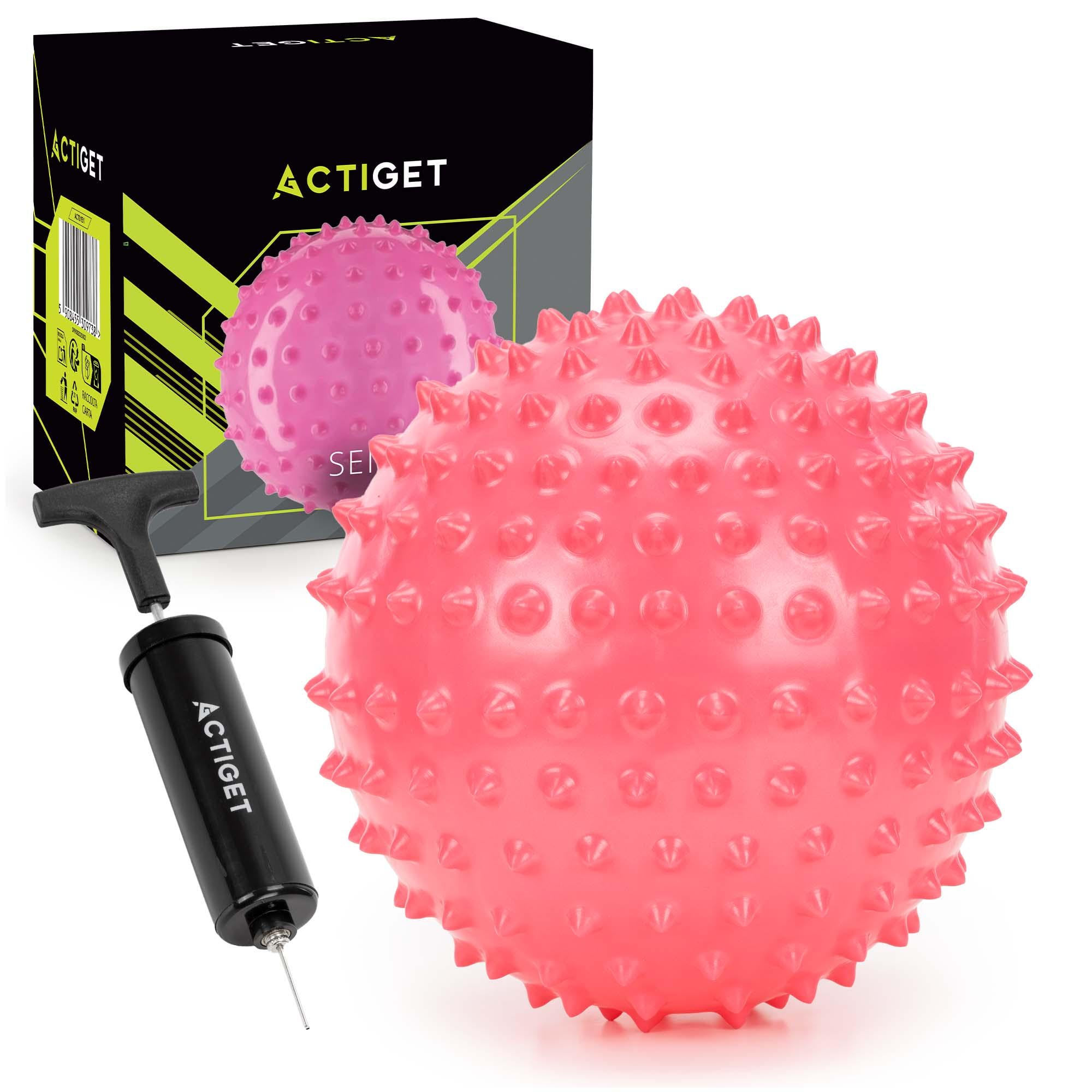 М'яч для фітнесу Actiget ACT0151 20 см масажний Pink (5884)