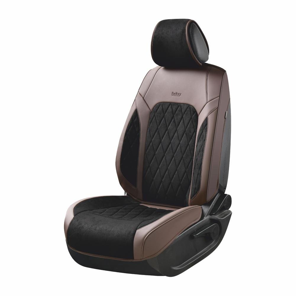 Комплект 3D чехлов для сидений Beltex Malibu Black-brown (BX89700)