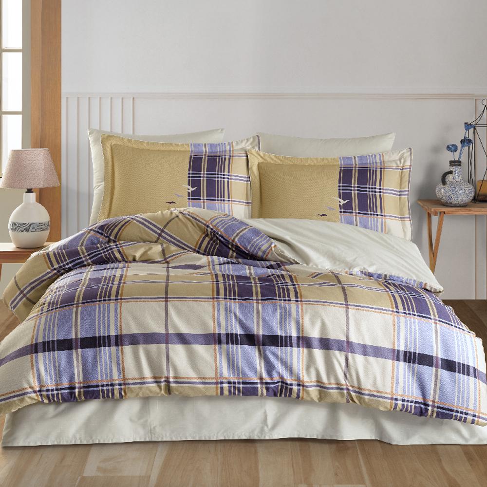 Комплект постельного белья HOBBY Premium Sateen 300TC YOLANDA беж. 200х220 см/50х70 см 2 шт./70х70 см 2 шт. Бежевый (8698499169821)