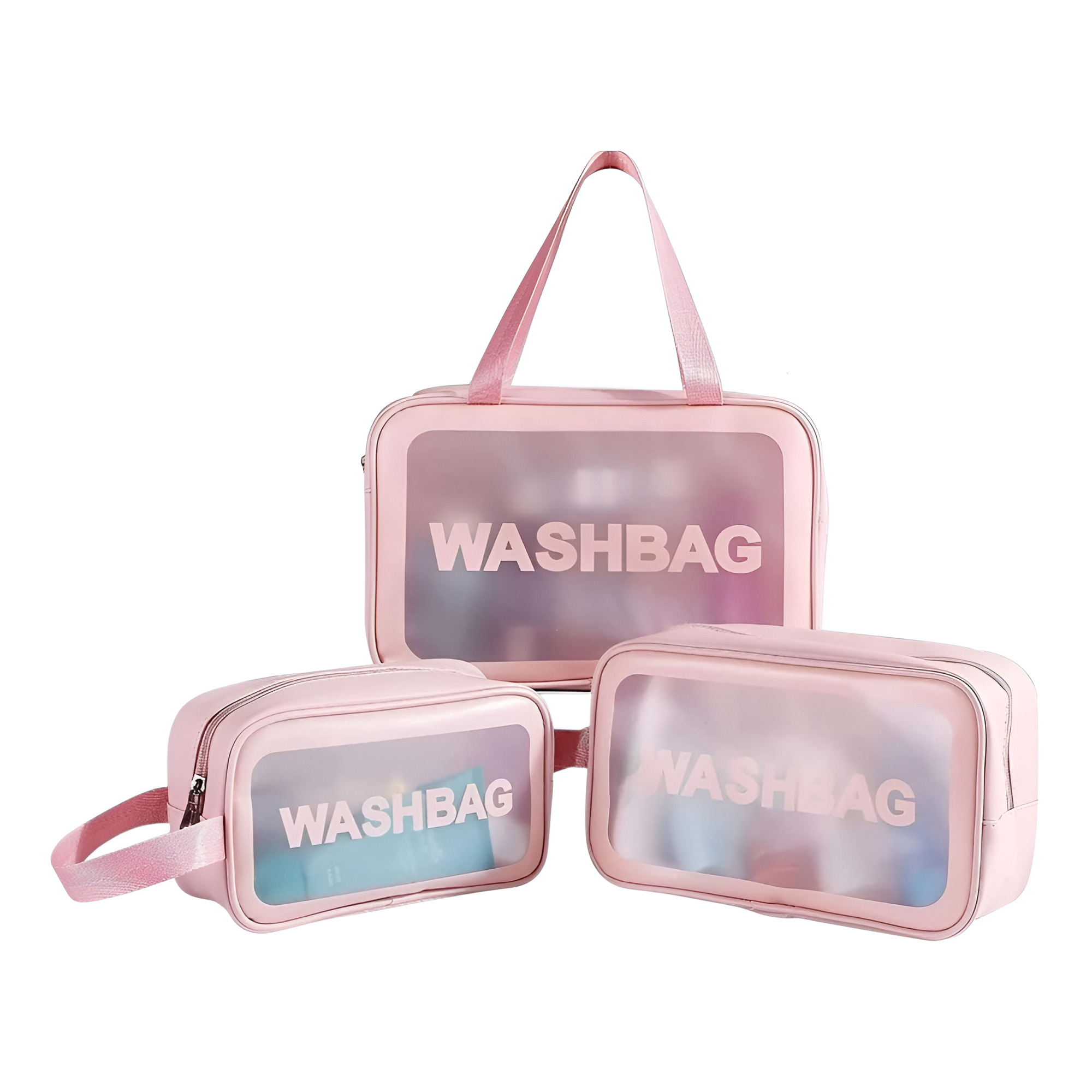 Набор косметичек дорожние Washbag R93148 3 шт. Розовый (26449951)