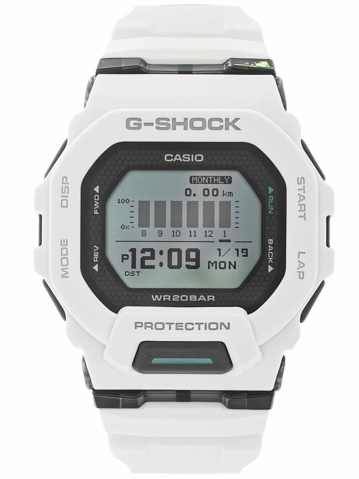 Мужские часы Casio GBD-200-7E Bluetooth белый циферблат