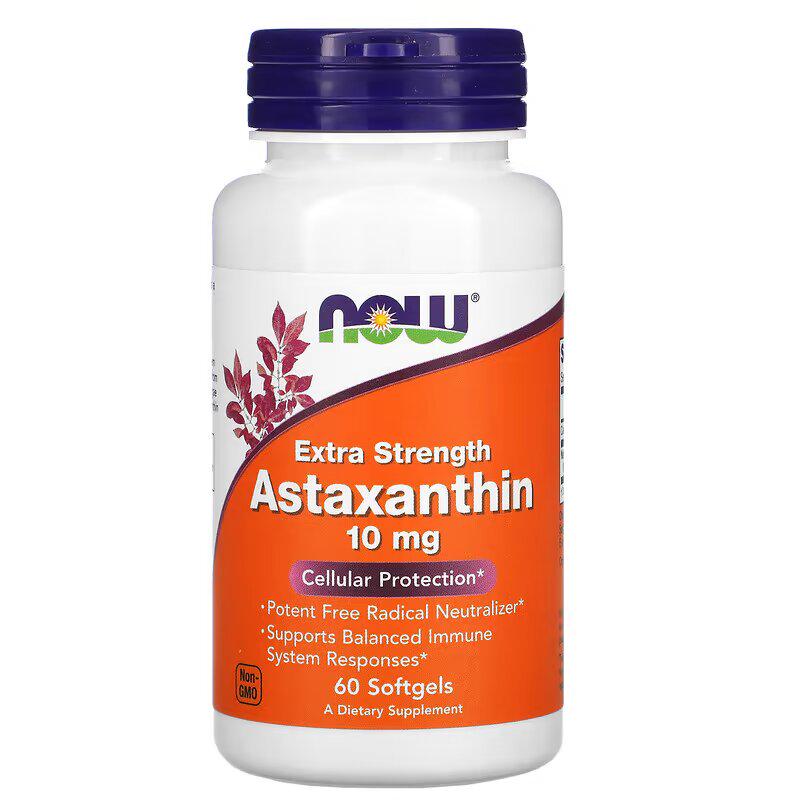 Натуральна добавка NOW Astaxanthin 10 мг 60 капс. (9980)