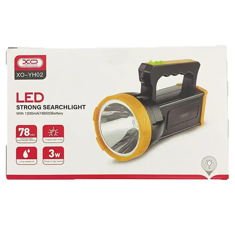 Фонарь ручной прожектор XO-YH02 на аккумуляторе 1200 mAh USB (234564437) - фото 11 Фонарь ручной прожектор XO-YH02 на аккумуляторе 1200 mAh USB (234564437) - фото 11
