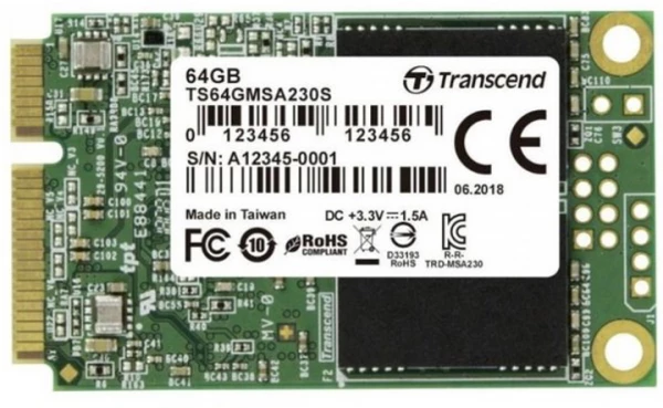 Накопитель SSD Transcend 230S 64GB mSATA (TS64GMSA230S) - фото 3