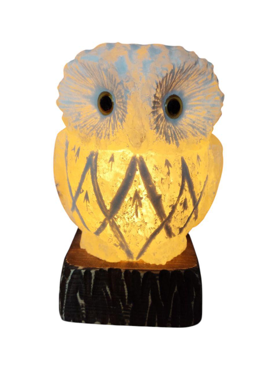 Соляная лампа Сова светильник из артемовской соли с диммером (26654572)