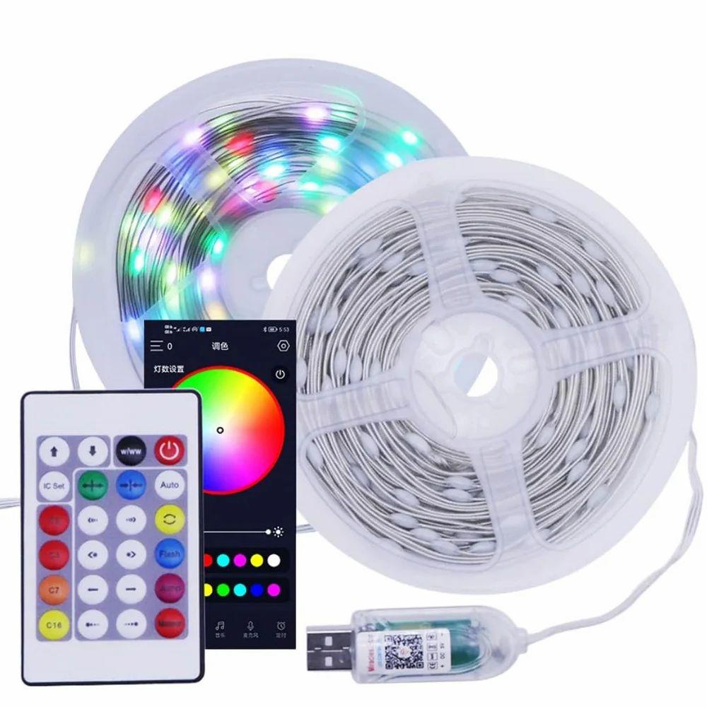 Гірлянда музична 10 м RGB LED USB Bluetooth з пультом (407015) - фото 6