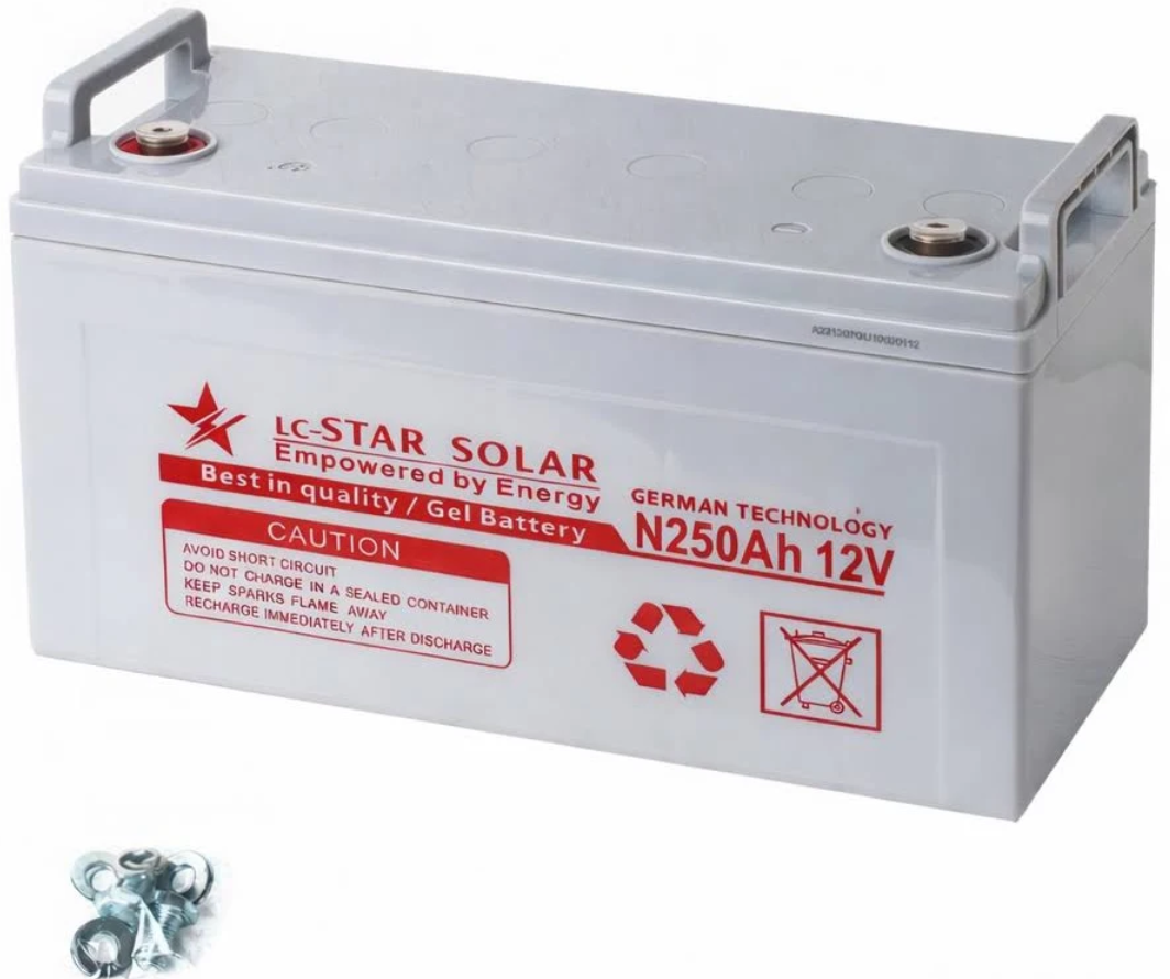 Аккумулятор гелевый LC-Star Solar 250 Ач 12V GEL для солнечных систем и резервного питания (11k12p305v4)