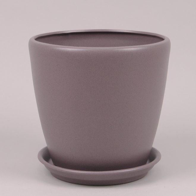 Горшок керамический Flora Грация крошка 1,2 л Аметистовый (10297)