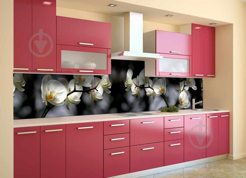 Скинали на кухню Zatarga «Ветки Орхидей» 600х3000 мм виниловая 3Д наклейка кухонный фартук самоклеящаяся Z180667/2