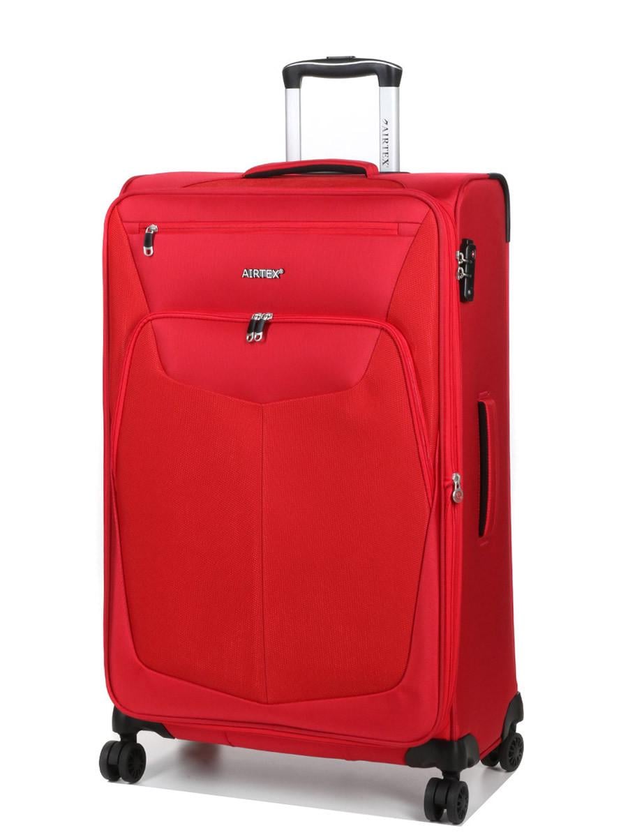 Чемодан большой AIRTEX ткань L 79х46х28 + 5 см 92 л 3,4 кг Красный (6903)