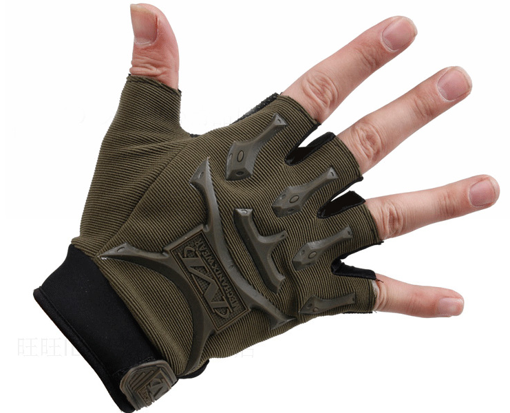 Тактические перчатки Mechanix Wear короткопалые утепленные с защитой на костяшки One size Зеленый (32524270)