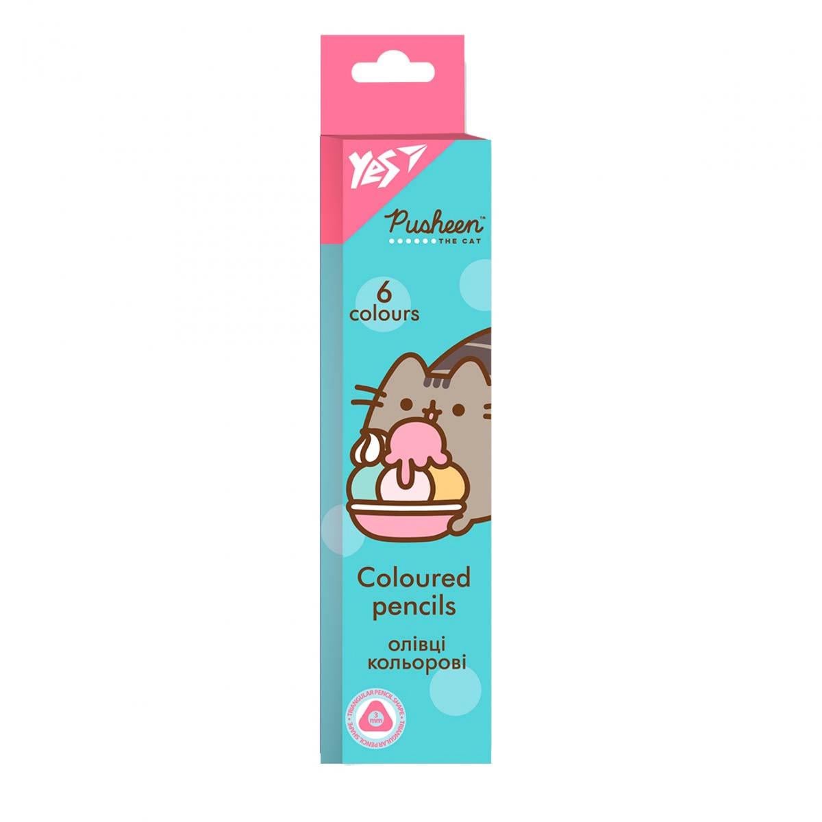 Набор цветных карандашей YES Pusheen 6 цветов (290698) Набор цветных карандашей YES Pusheen 6 цветов (290698)